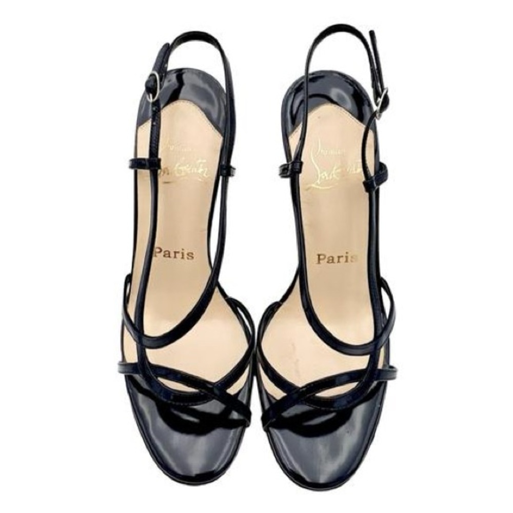 Christian Louboutin patent leather strappy sandal